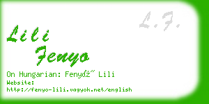 lili fenyo business card